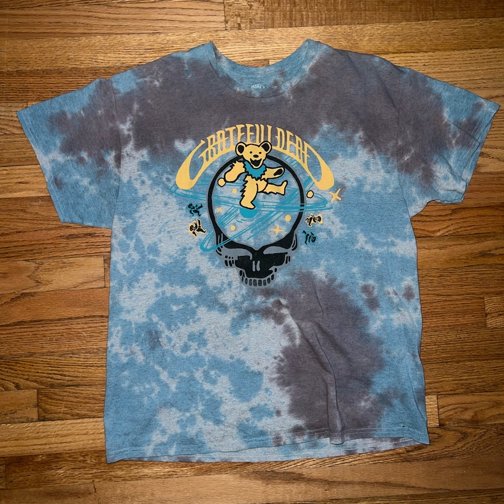 Grateful Dead Blue and Gray Tie-Dye Shirt